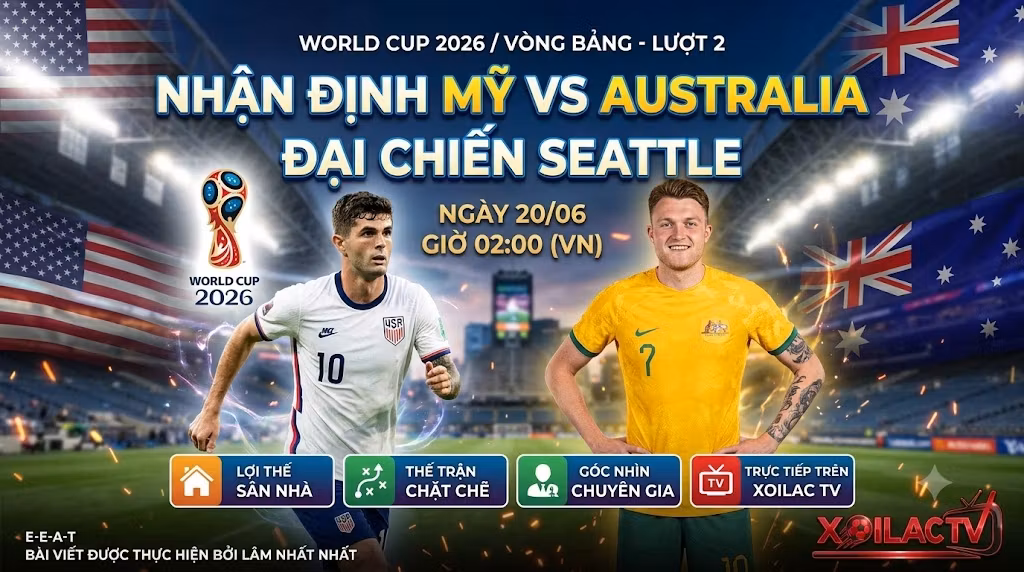 Nhận định Mỹ vs Australia (02h00 ngày 20/6): Đại chiến Seattle và Cái bẫy rình rập