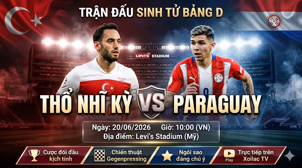 Nhận định Thổ Nhĩ Kỳ vs Paraguay (10h00, Ngày 20/06): Thế Chân Tường Khốc Liệt tại San Francisco